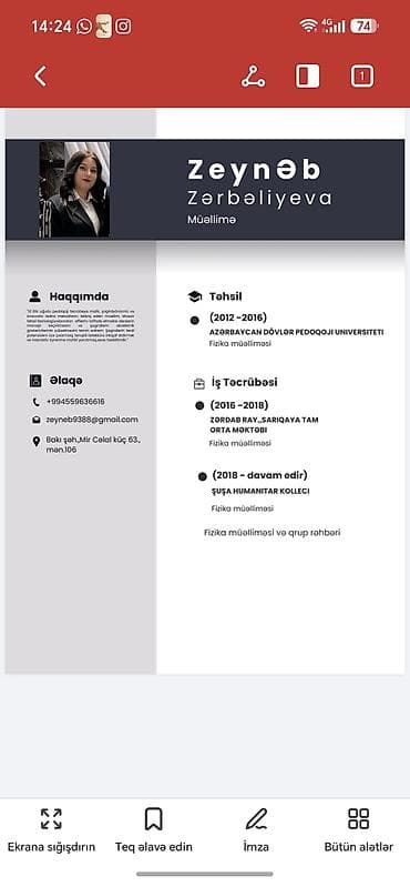 gitara kursu: Repetitor, Fizika, İmtahanlara hazırlıq — 1