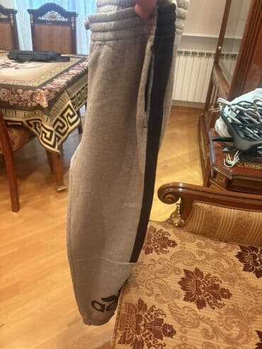 женские трикотажные спортивные костюмы: İdman dəsti, Adidas, L, rəng - Boz — 5