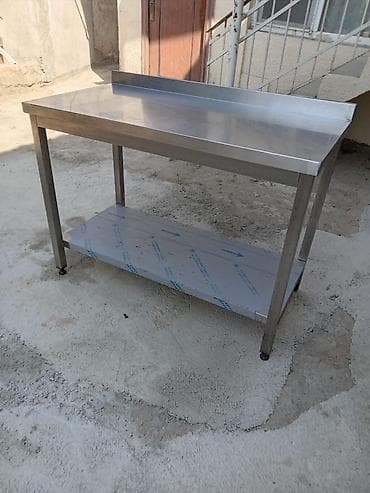 Restoran, kafe avadanlığı: Paslanmayan poladdan iş masası. yeni kimidir. Demək olar ki — 1