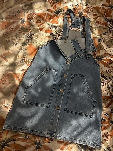KOTON JEANS denim sarafan - Model: klassik denim sarafan, ön hissəsi