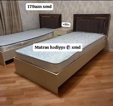 Çarpayılar: Təknəfərlik çarpayı, Matras ilə, Siyirməsiz — 1