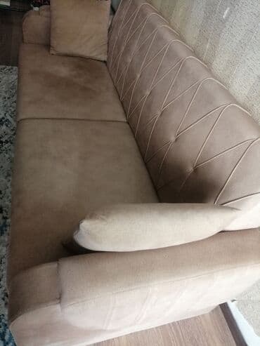 мадера мебель: Диван, Б/у, Нераскладной, Ткань — 2