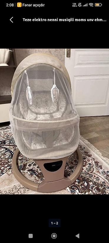 islenmis matras: Kidilo brendinin elektrikli beşik-swingi - Avtomatik yellənmə — 2