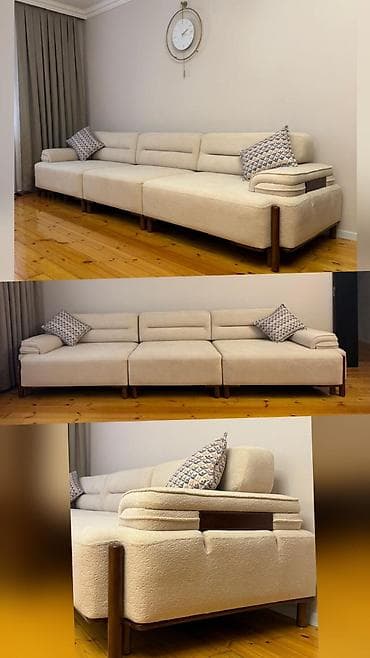 Müasir dizaynlı künc divan Extra böyük düz divan Ölçü: 3.30