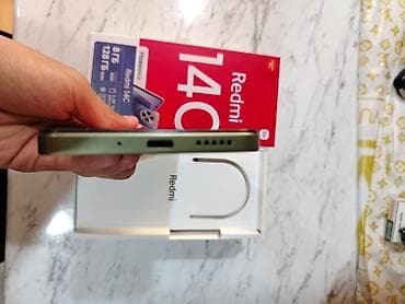 monitör ikinci el: Redmi 14C, 128 GB, rəng - Yaşıl, Barmaq izi, Simsiz şarj, Sənədlərlə — 6