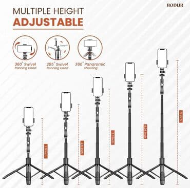 ведро на колесах: Tripod Stand. Selfi Çubuğu Çox Funksiyalı 360 Dərəcə dönə bilən — 3