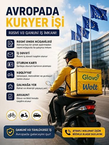 İş: Sürücü-kuryer tələb olunur — 1