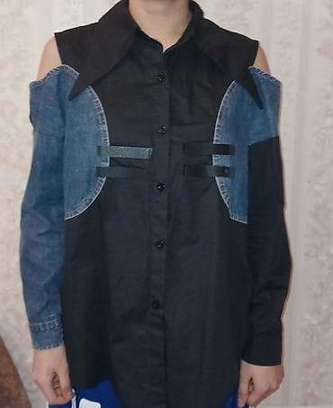 enli trapes salvar modelleri: Qadın üçün dizaynı fərqli kofta/köynək - Rəng: əsas gövdə qara, detal — 2