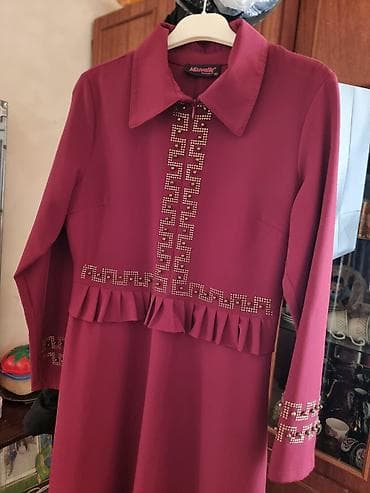Missvalle markalı qadın paltarı - Rəng: tünd albalı/bordo - Uzun — 2