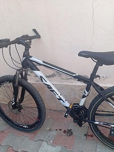 idman ve hobbi: SAFT dağ velosipedi - Çərçivə: Alüminium ərintisi, qara-ağ rəng — 4