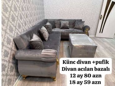 divan üzlük: Künc divan, Yeni, Açılan, Bazalı, Parça, Şəhərdaxili pulsuz çatdırılma — 1