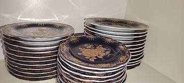 Süfrə qab-qacaqı: Boşqablar, 12 ədədli dəst, Şüşə — 4