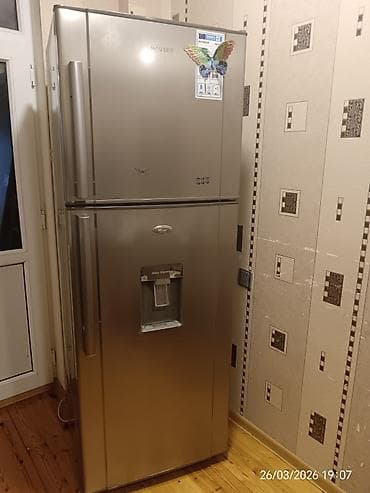 soyuducu et ucun: 2 qapılı Hauser Soyuducu Satılır, rəng - Gümüşü, Dispenserli — 7