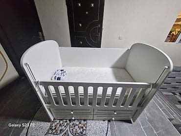 delloro mebel: Oğlan və qız üçün, İşlənmiş, Beşik, Matras ilə — 4