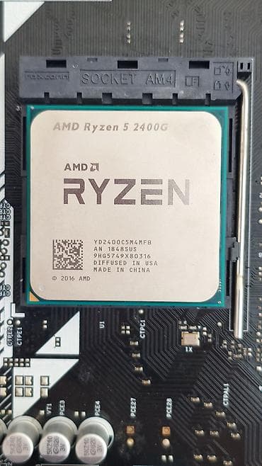Kompüter ehtiyyat hissələri: Plata : ASRock A320M-HDV Cpu : Ryzen 5 2400G 3.9 Ghz Üstündə Stock Amd — 2