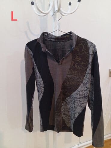 Uzunqol köynək – L ölçü - Stil: Patchwork dizaynlı, dalğavari