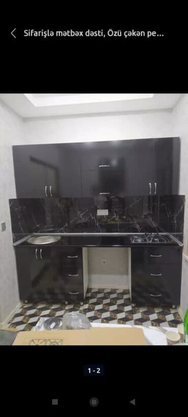 hazir metbex mebelleri: Sifarişlə hazırlanmış müxtəlif ölçülü mətbəx mebelləri. Rəng və dizayn — 4