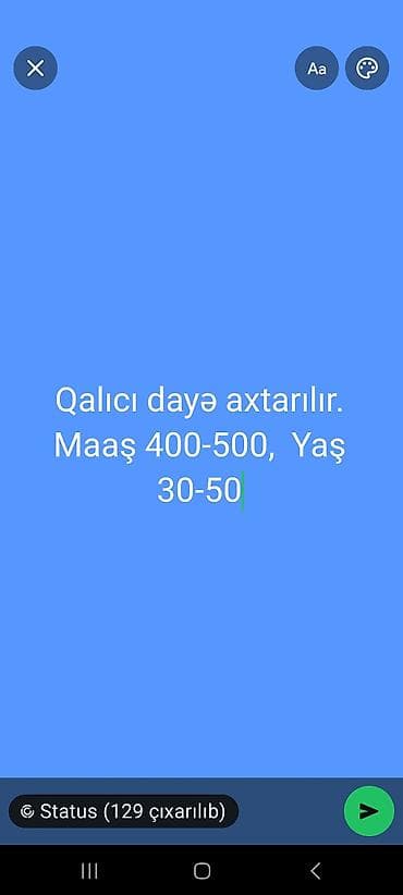 ev koməkcisi: Fikri ciddi olanlar qoyulan nömrə ilə əlaqə saxlasın — 1