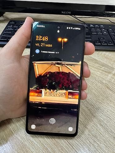 type c: Samsung Galaxy A52, 256 GB, rəng - Qara, Barmaq izi — 5