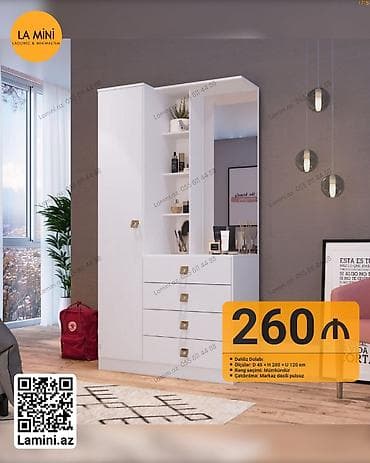 hamam dolapları: Dəhliz dolabı – La Mini dizaynı - Model: Dəhliz dolabı - Ölçülər: D — 1