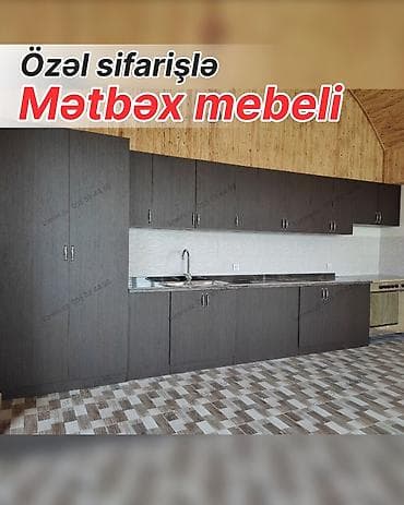 101 roza: Özəl sifarişlə hazırlanmış mətbəx mebeli - Dizayn: bir divar boyunca — 1