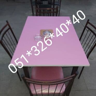 Masa və oturacaq dəstləri: Qonaq otağı üçün, Yeni, Açılan, Dördbucaq masa, 4 stul — 29