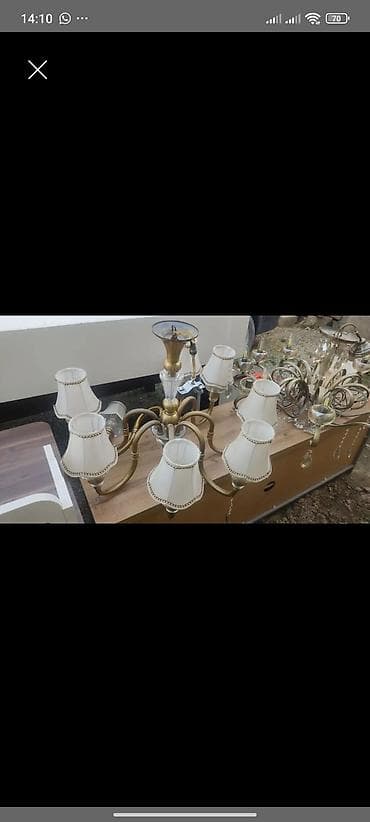 lyustrlar: Çılçıraq, 10 və daha çox lampa, Metal — 2