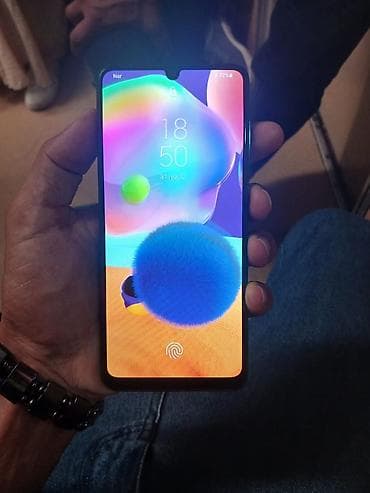 ev telefonlar: Samsung Galaxy A31, 64 GB, rəng - Qara, Barmaq izi — 4