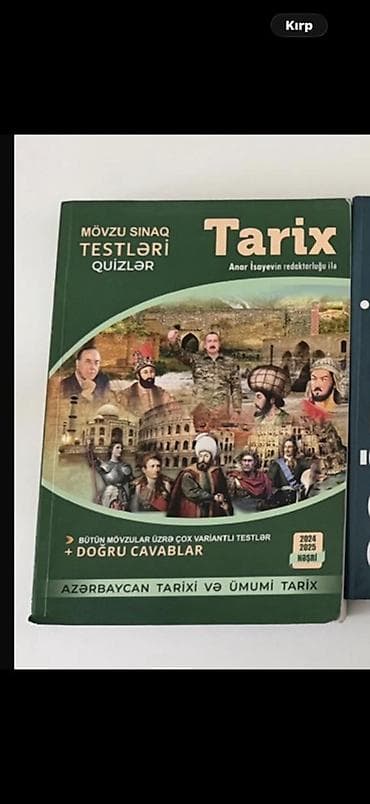 Testlər: Məhsul: “Tarix – Mövzu Sınaq Testləri, Quizlər” (Anar İsayevin — 1