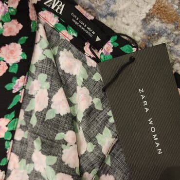 çəhrayı qadın ətəkləri: Zara razrezli midi etek s razmer YENİ etiketi üzerinde — 2