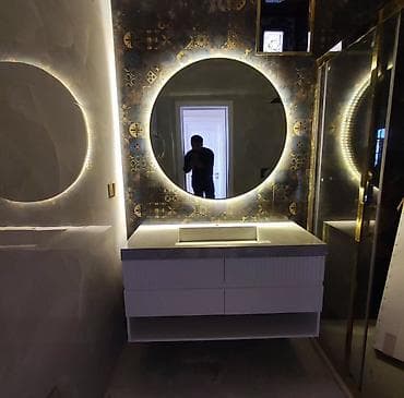 Sifarişlə ev mebeli: Düz dolab, Hamam üçün, Penal, Quraşdırıla bilən — 2