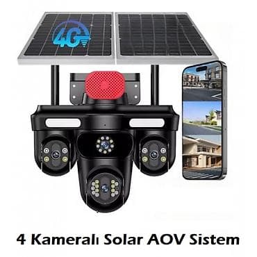 4 kamerali günəş enerjili AOV təhlükəsizlik sistemi - Günəş panelləri