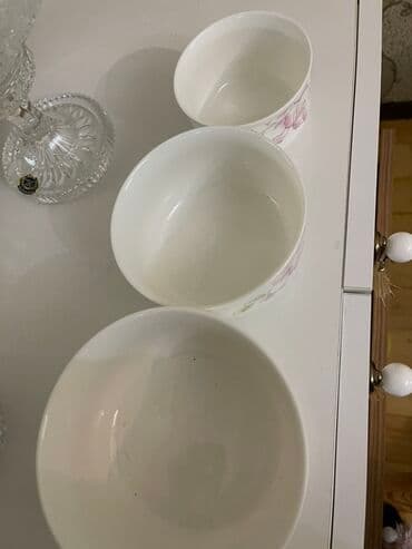 Çaydanlar və qəhvədanlar: Kasalar, rəng - Ağ, Keramika — 2