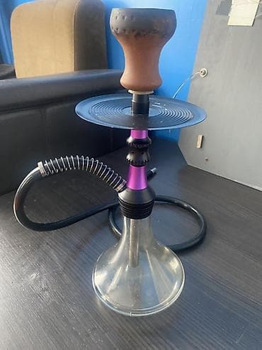 ev xalatları: Nargilə dəsti - Material: Şüşə kolba, alüminium gövdə, silikon şlanq — 2