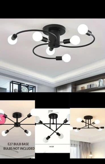 Çılçıraq, 6 lampa, Metal