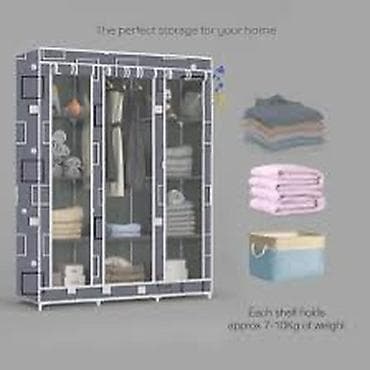 LI MEI Storage Wardrobe – Model 68150 - Parça qapaqlı, metal borulu