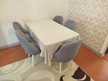 desmal: 6 nəfər üçün yemək dəsti - Tərkib: 1 ədəd düzbucaqlı masa + 6 ədəd — 3