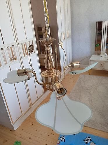 İşıqlandırma: Çılçıraq, 3 lampa, Metal — 1