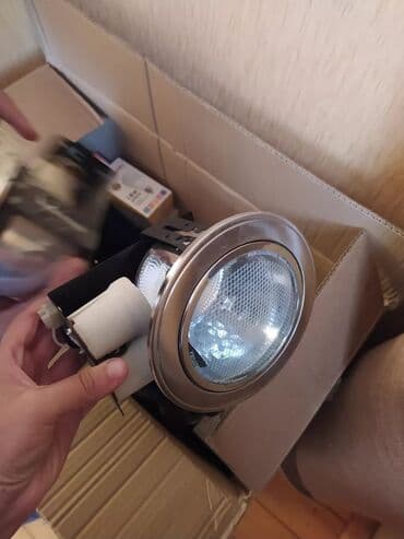 rəngli lampalar: İşıqlandırma üçün nəzərdə tutulmuş, metal korpuslu, dairəvi formalı — 6