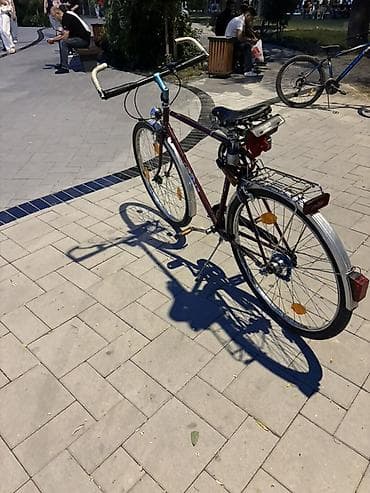 cube velo: Şəhər/şosse tipli klassik velosiped - Rəng: tünd bordo (metal — 3
