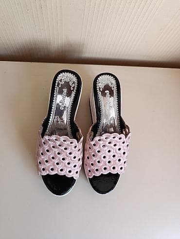 Basanoşka və səndəllər: Sabo, Ölçü: 38.5, rəng - Çəhrayı, İşlənmiş — 1