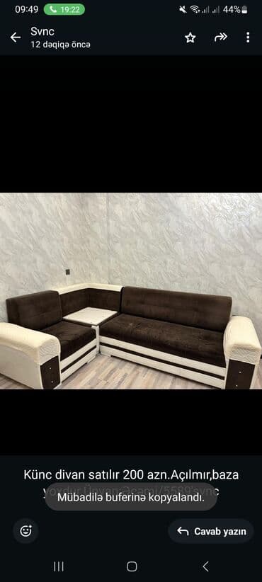 ehmedlide kiraye evler 200 azn: Künc divan — 1