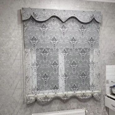 Товары для праздников: Zərif naxışlı jalüz pərdələr - Model: Klassik damask və çiçək motivli — 4