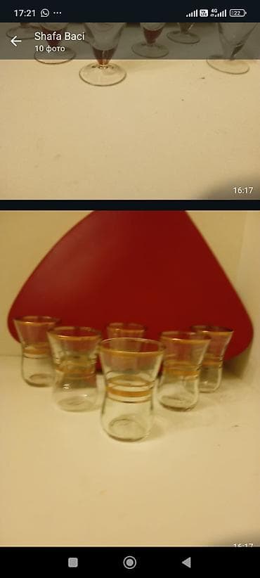 samavar qedimi: Qədimi stekanBiri 3₼Qədəh və stəkan dəstləri – şüşə, naxışlı və qızılı — 6