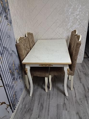 skaf ucuz: Qonaq otağı üçün, Yeni, Açılan, Dördbucaq masa, 6 stul — 1