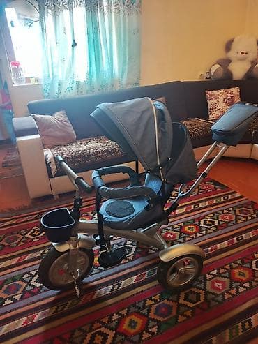 Uşaq velosipedləri: Uşaq üçün 3 təkərli velosiped-araba (trix) - Rahat oturacaq və bel — 1