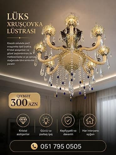 Çılçıraq, 8 lampa, Farfor — 1