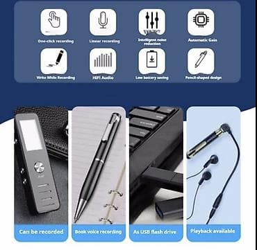 Qulaqcıqlar: Səs Yazan Qələm – TF yaddaş kartı dəstəyi ilə Məhsul təsviri: - Yazı — 3