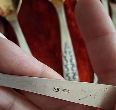 qaşıq dəst: Антикварный набор серебряных ложек | Tallinna Juveelitehas | СССР | — 2