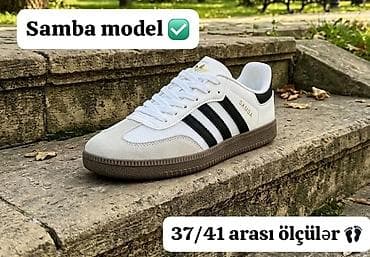 nike krasofkalar: Samba modeli idman ayaqqabısı - Rəng: ağ üst hissə, qara zolaqlar — 1